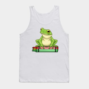 Frog Pupil Crayons School Tank Top